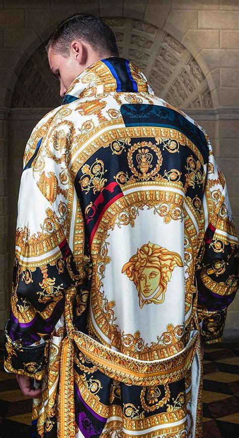 mens versace robe sale|versace kimono robe.